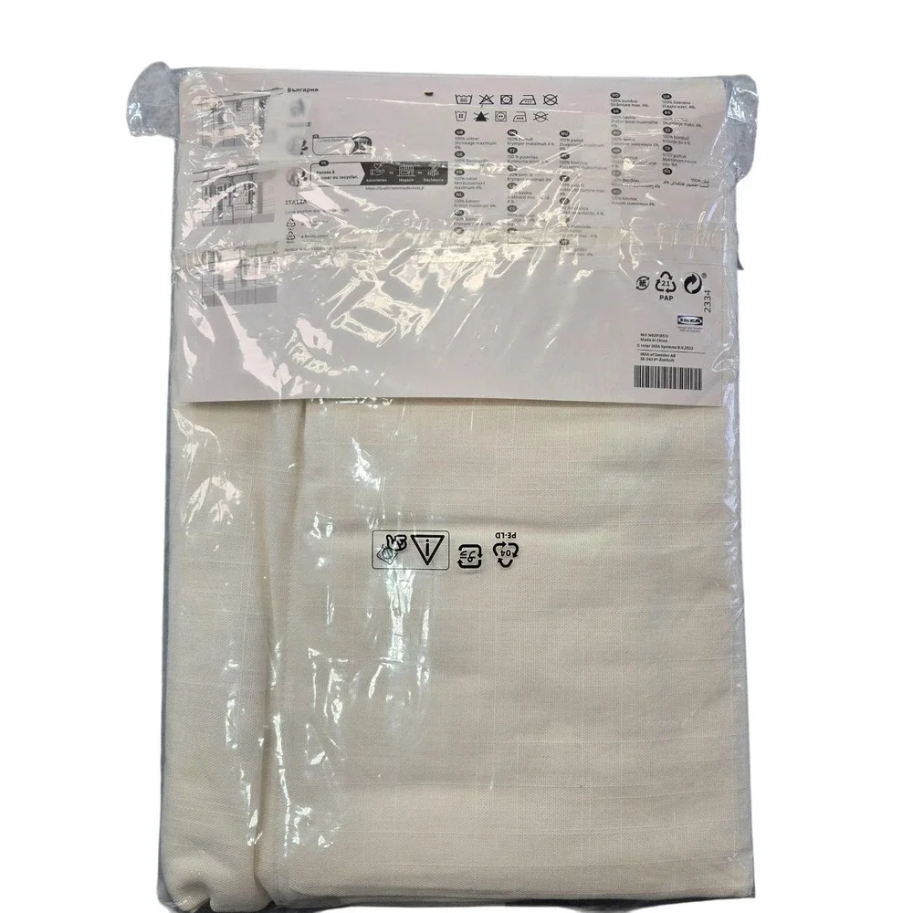 RITVA Curtains Beige Made To Measure Pinch Pleat 145x165 Cm 2-Pack 100% Cotton
